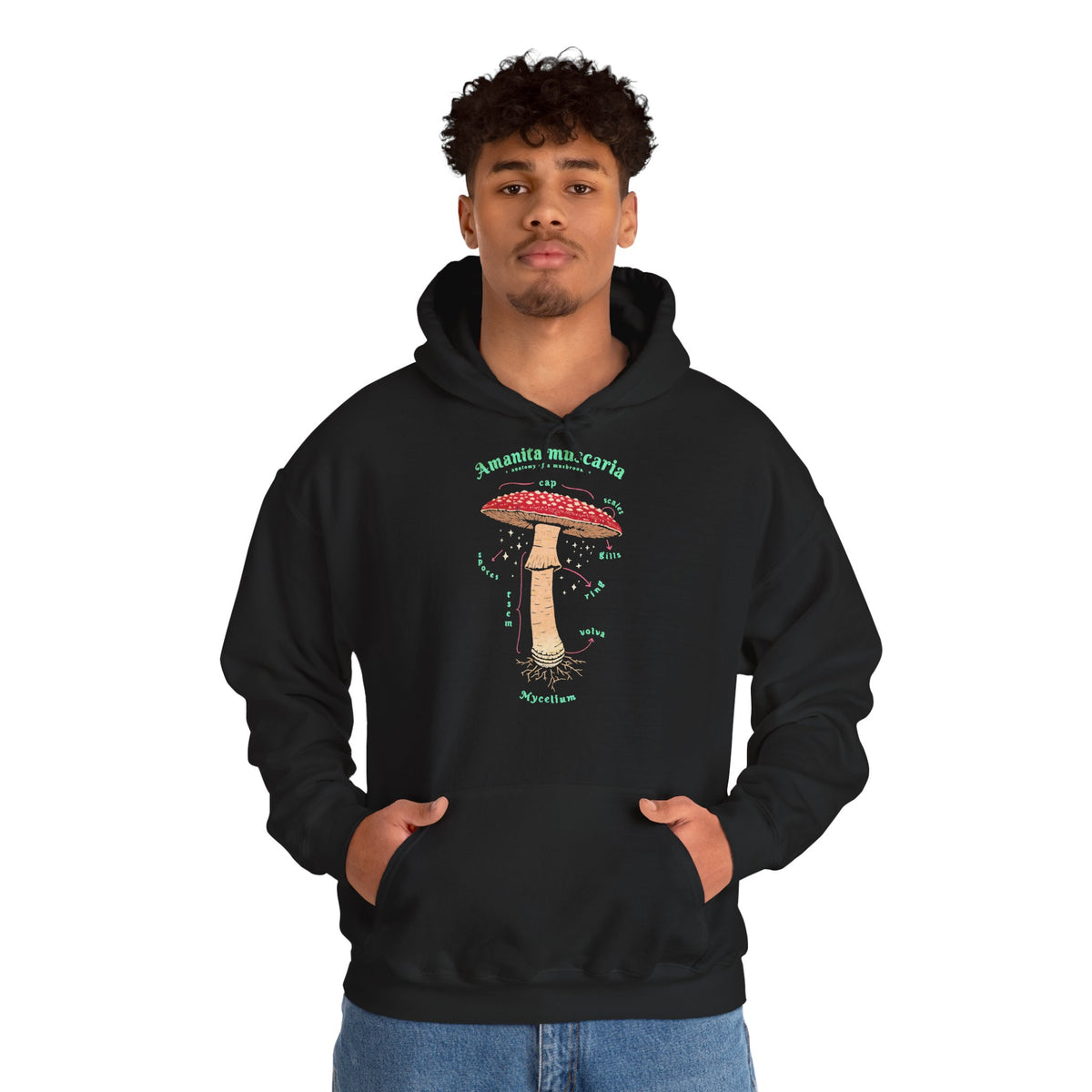 Fliegenpilz Hoodie Unisex | Amanita Muscaria Botanik & Nature Graphic Shirt