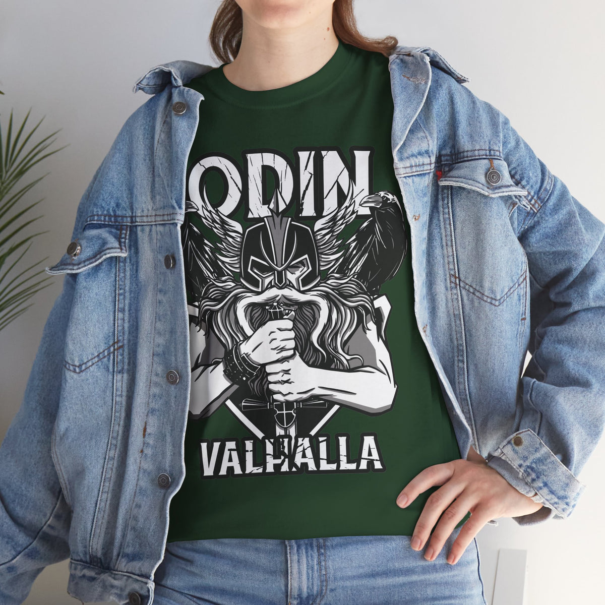 Odin Valhalla T-Shirt Unisex | Hugin & Munin Raben Viking Graphic Shirt