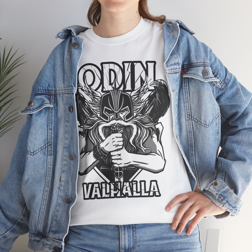 Odin Valhalla T-Shirt Unisex | Hugin & Munin Raben Viking Graphic Shirt