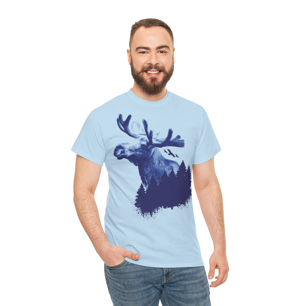 Elch T-Shirt Unisex | König der Wälder Skandinavischer Fichtenwald Graphic Shirt