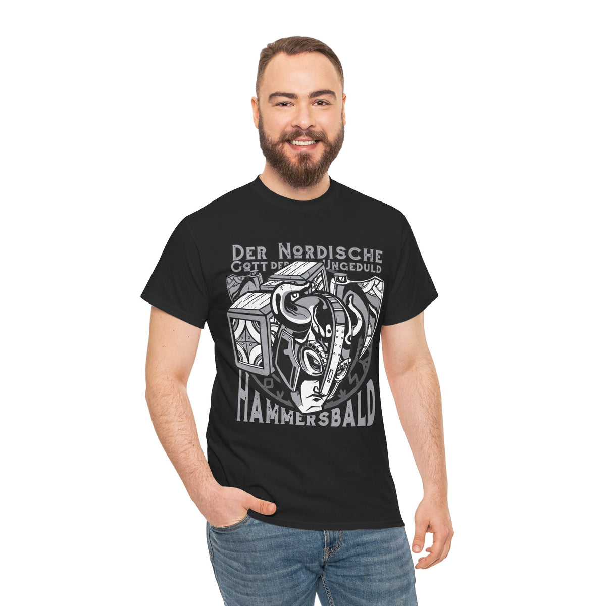 T-Shirt „Hammersbald – Der nordische Gott der Ungeduld“ | Wikinger Humor Shirt