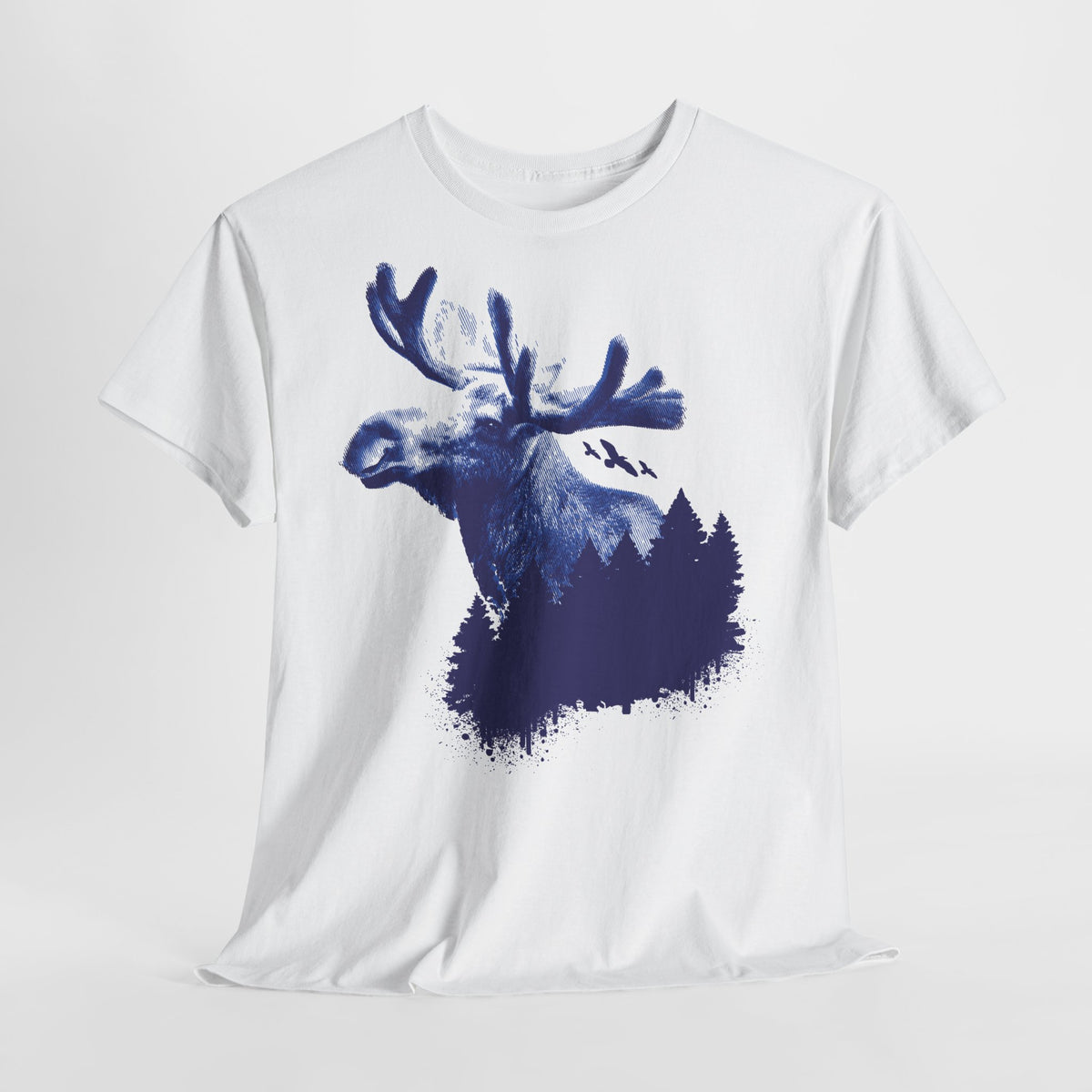 Elch T-Shirt Unisex | König der Wälder Skandinavischer Fichtenwald Graphic Shirt