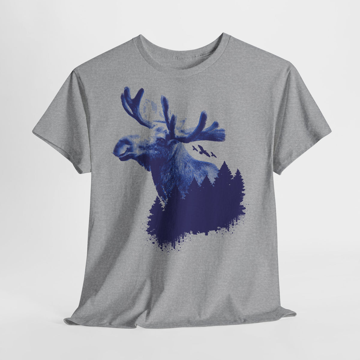 Elch T-Shirt Unisex | König der Wälder Skandinavischer Fichtenwald Graphic Shirt