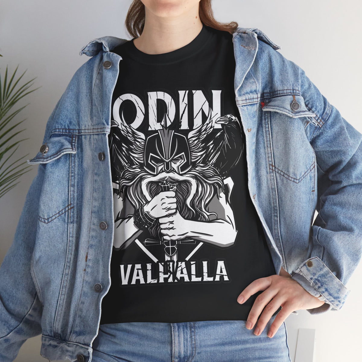 Odin Valhalla T-Shirt Unisex | Hugin & Munin Raben Viking Graphic Shirt