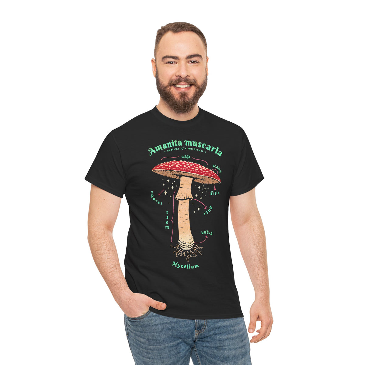 Fliegenpilz T-Shirt Unisex | Amanita Muscaria Botanik & Nature Graphic Shirt