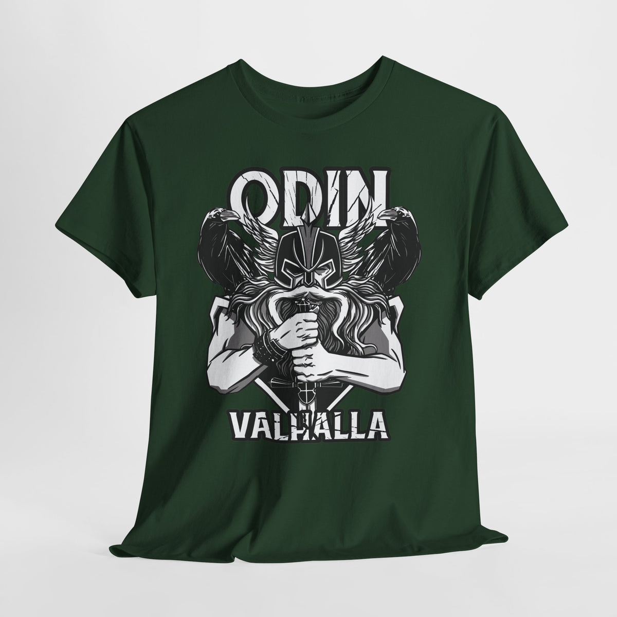 Odin Valhalla T-Shirt Unisex | Hugin & Munin Raben Viking Graphic Shirt
