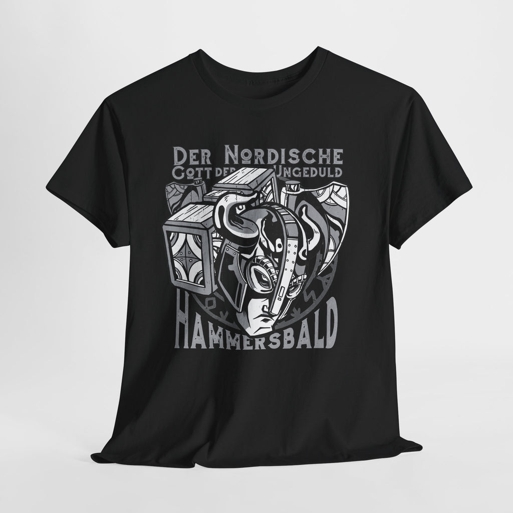 T-Shirt „Hammersbald – Der nordische Gott der Ungeduld“ | Wikinger Humor Shirt