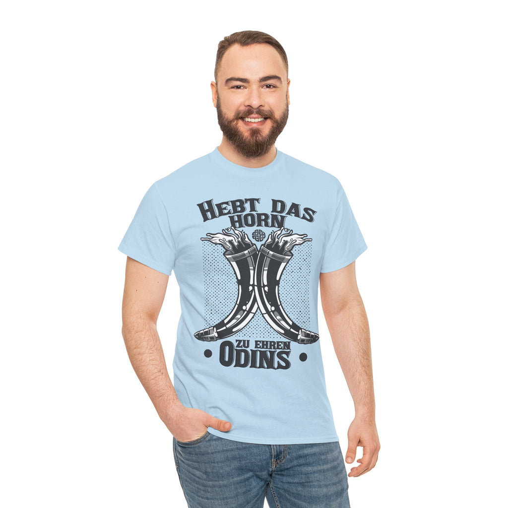 Hebt das Horn zu Ehren Odins T-Shirt Unisex | Viking Met Graphic Shirt