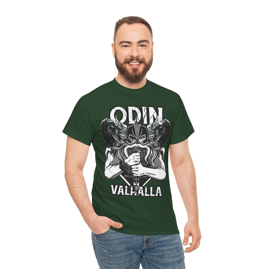 Odin Valhalla T-Shirt Unisex | Hugin & Munin Raben Viking Graphic Shirt