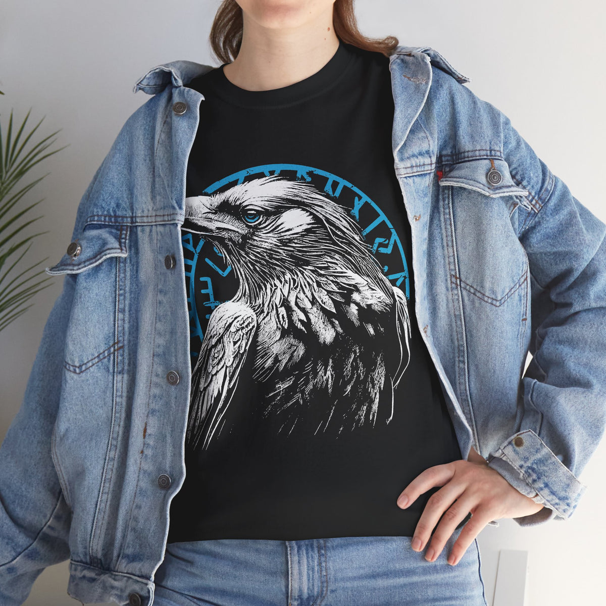 Odins Raben Vegvisir T-Shirt: Wikinger Shirt Unisex, Viking Raven Shirt