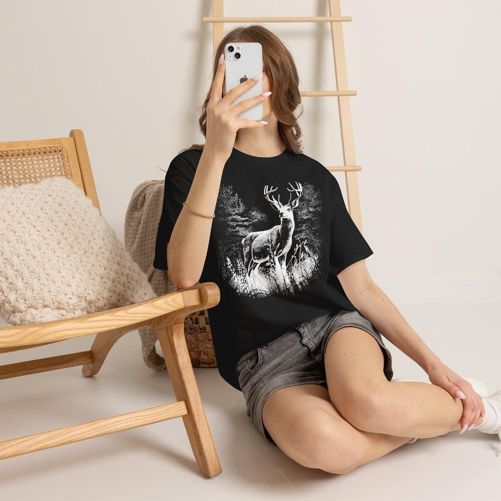 Hirsch T-Shirt Unisex | König des Waldes Nature & Outdoor Graphic Shirt
